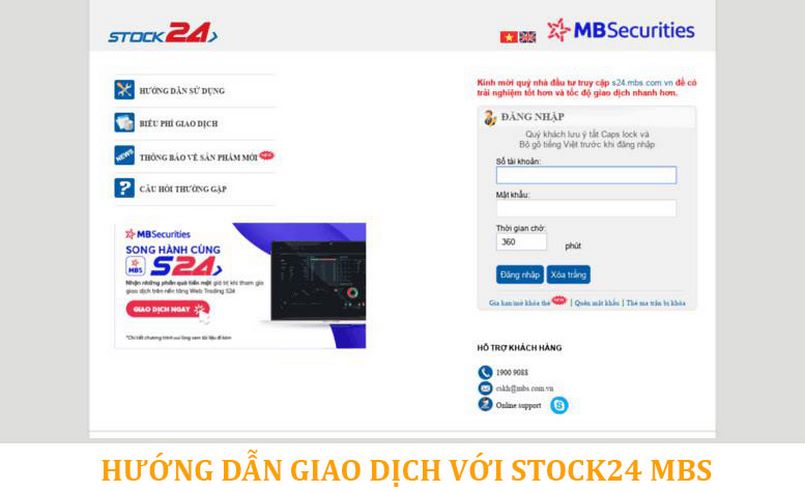 Stock24 MBS - Ứng dụng giao dịch chứng khoán trực tuyến hàng đầu