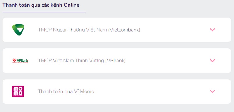 Các cổng hỗ trợ thanh toán Findo.vn