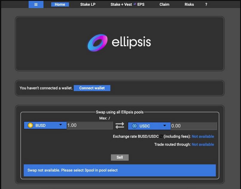 Hoán đổi token trên Ellipsis